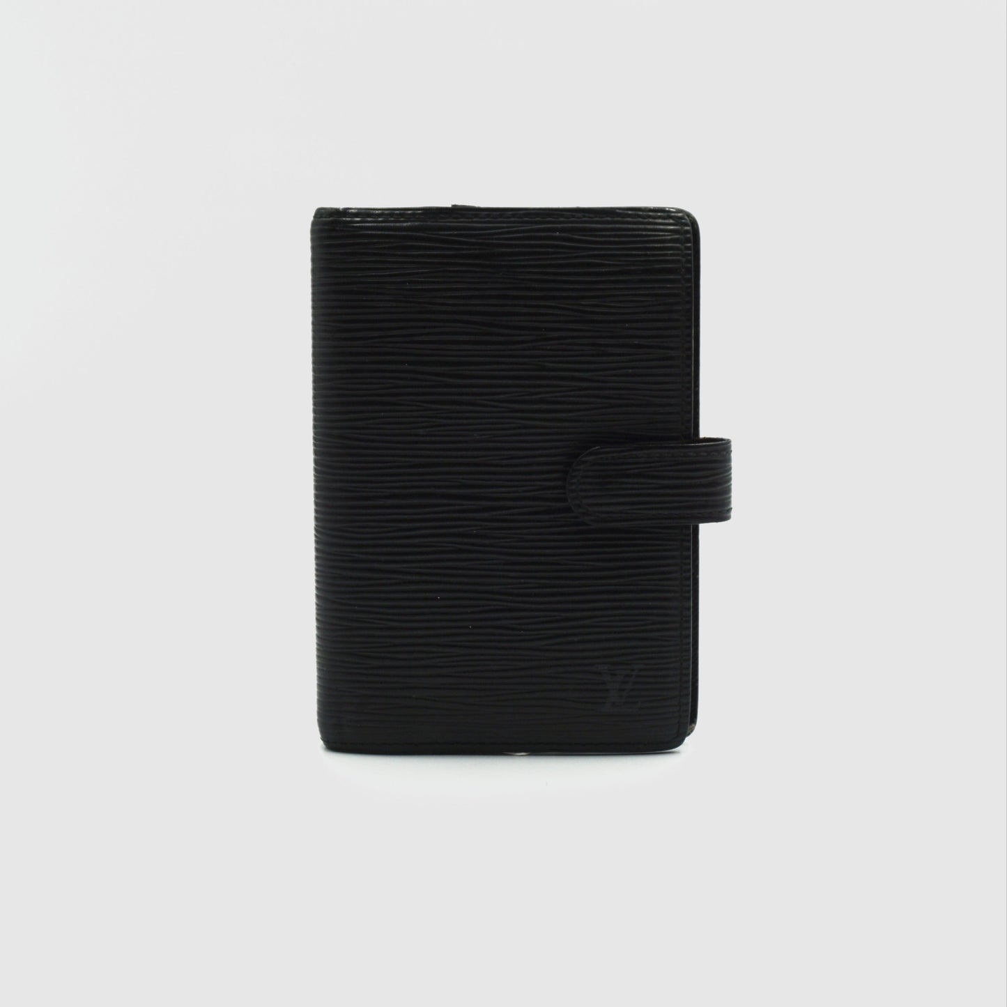 Louis Vuitton Black EPI Small Ring Agenda Wallet