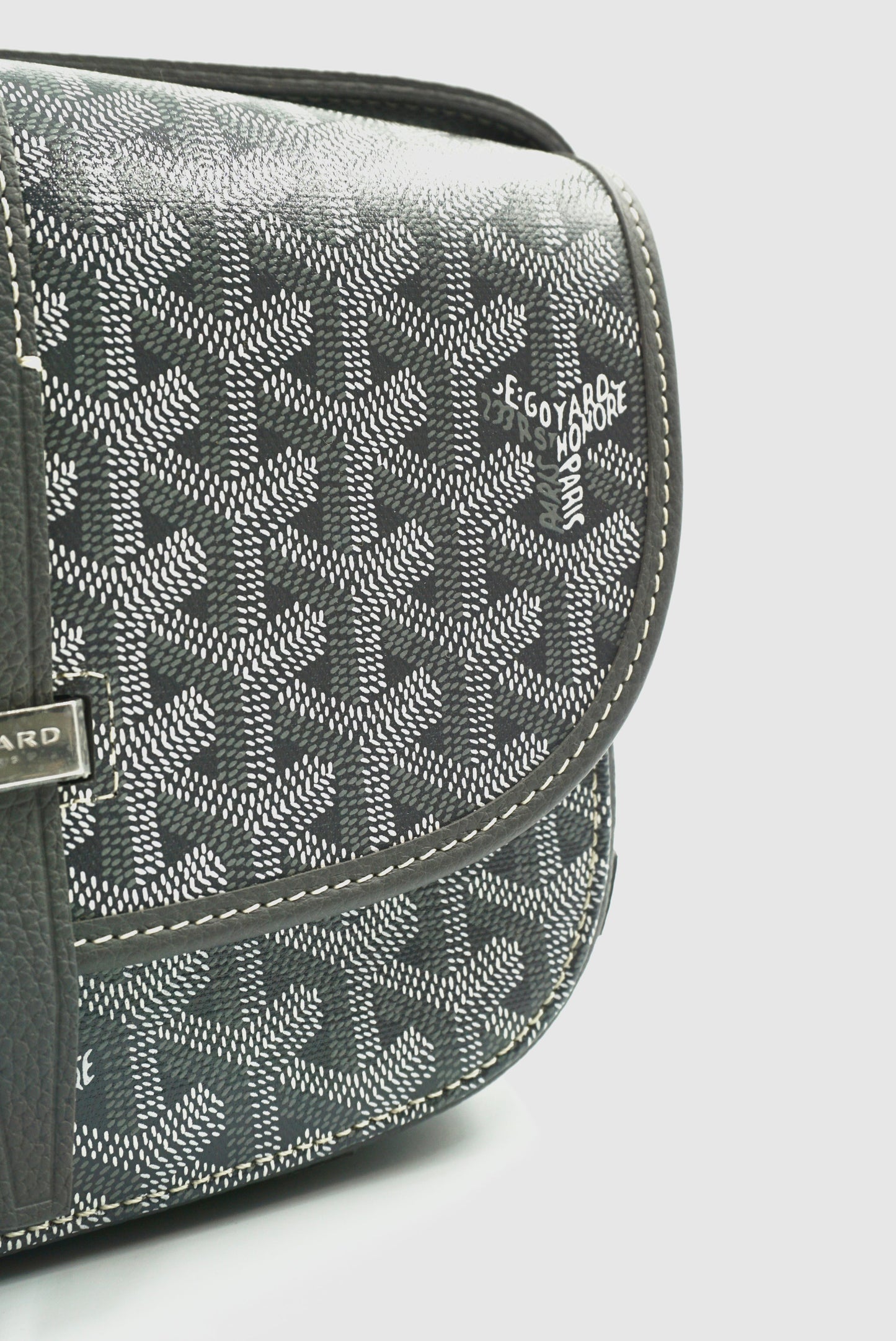 Goyard Belvedere PM Messenger Bag Grey