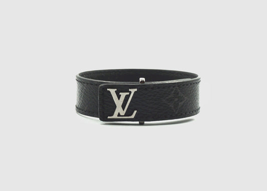 Louis Vuitton Slim Monogram Eclipse Mens Bracelet