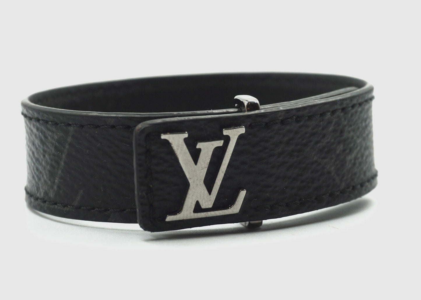 Louis Vuitton Slim Monogram Eclipse Mens Bracelet